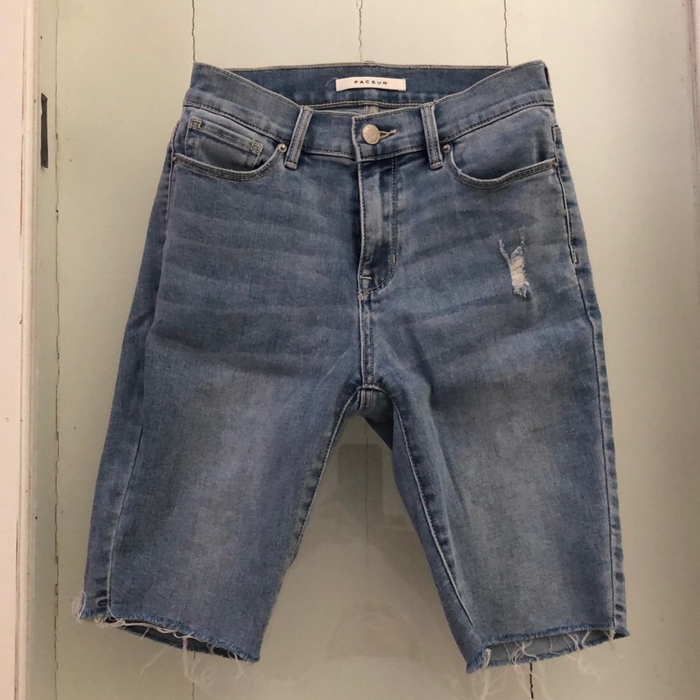 Pacsun denim blue Bermuda shorts, worn once.